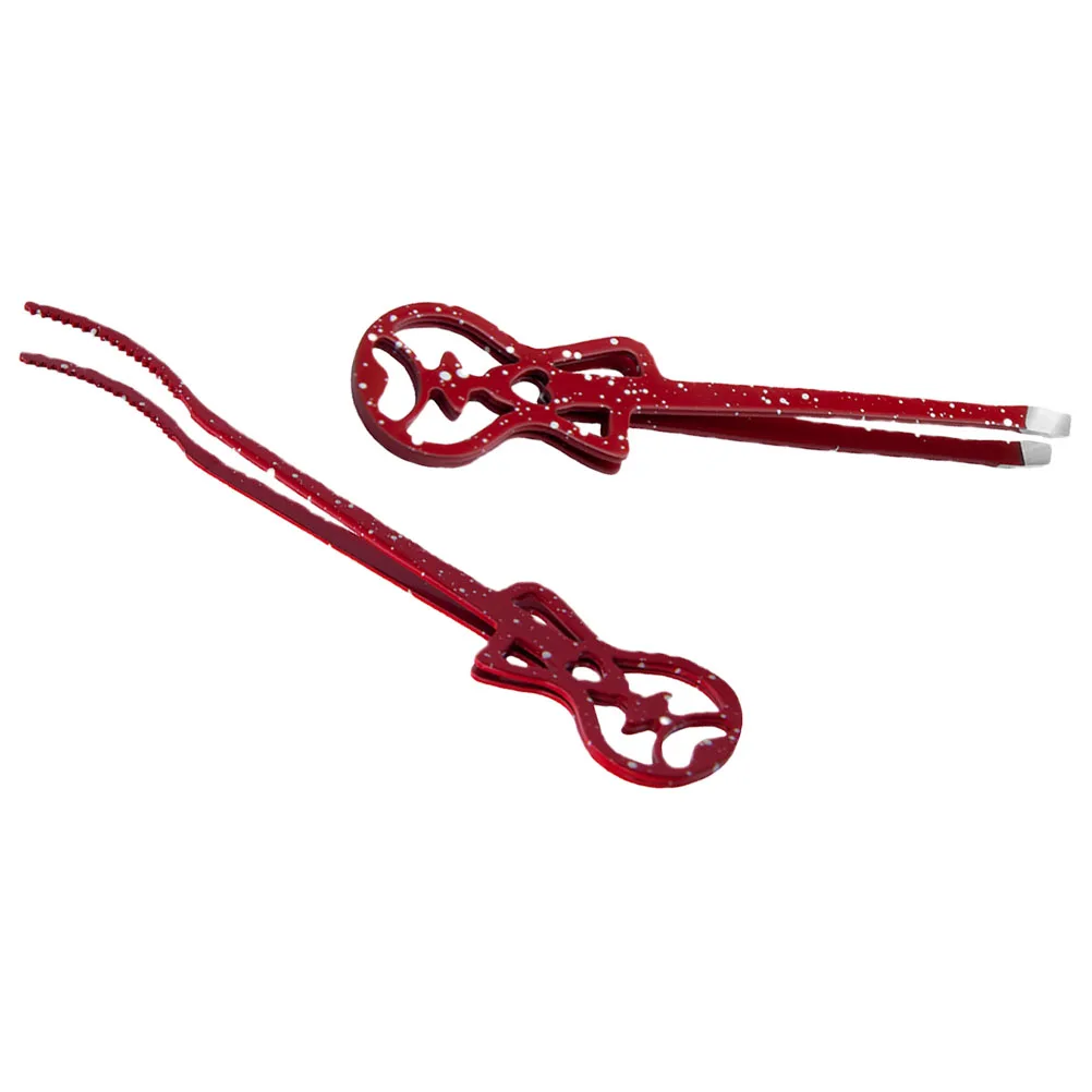 2Pcs Eyelash Tweezers Set Stainless Steel Lash Curler False Lash Application Tool for Travel and Beauty Eyelash Tool Set