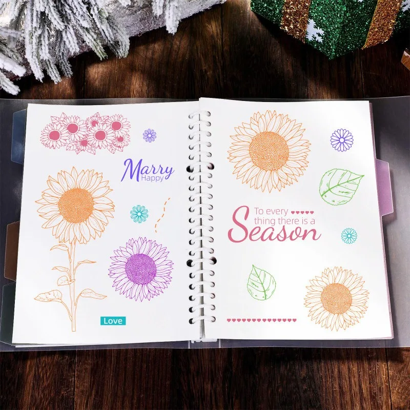 1Sheet Sunflower Clear Stamps Transparent Silicone Stamp for Card Making Decoration and DIY Scrapbooking