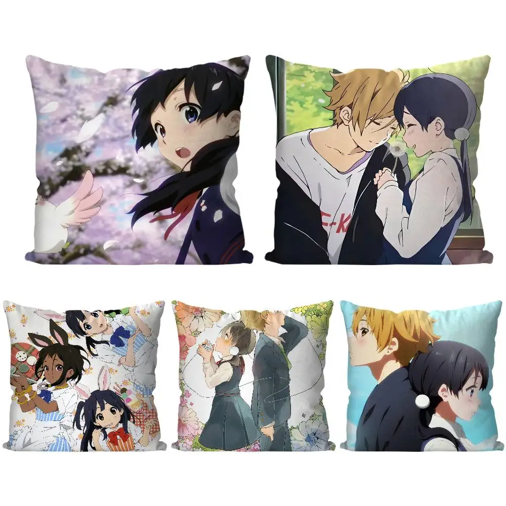 Animation Tamako Market Pillow Case Fashion Square Pillowcase Bedroom Sofa Room Ins Decoration Leisure