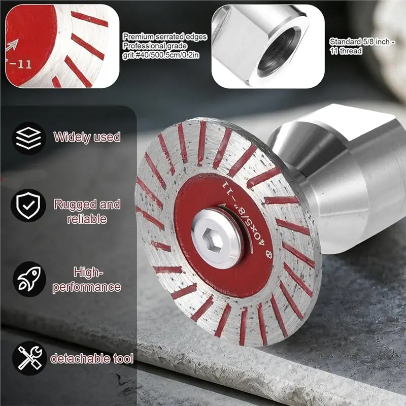 [NEWA64Z!】 Cutting Disc 5/8-11 Thread 10 Pcs 1.57In Diamond Saw Blades For Angle Grinder, For Granite Concrete Tile Marble Ceram