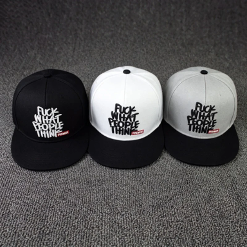 Multi-color Flat Brim Snapback Baseball Cap, 3D Letter Embroidery Unisex Hip Hop Street Casual Hat