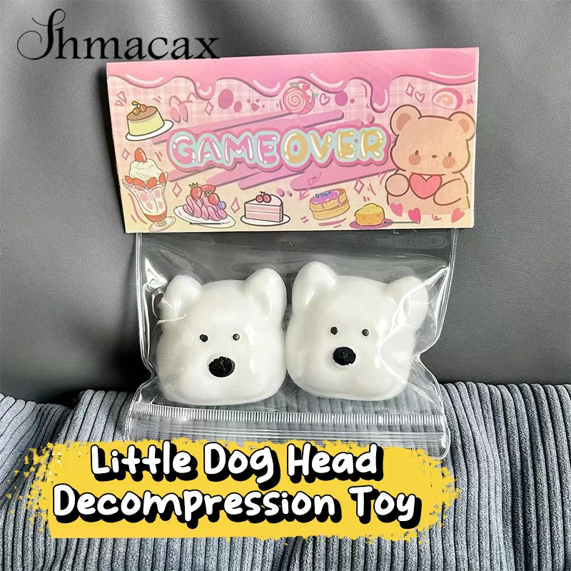 Cute Little Dog Head Squishy Toy Lovely Squeeze Slow Rebound Toy Cartoon Soft Mochi Toys Stress Release Hand Relax Gifts