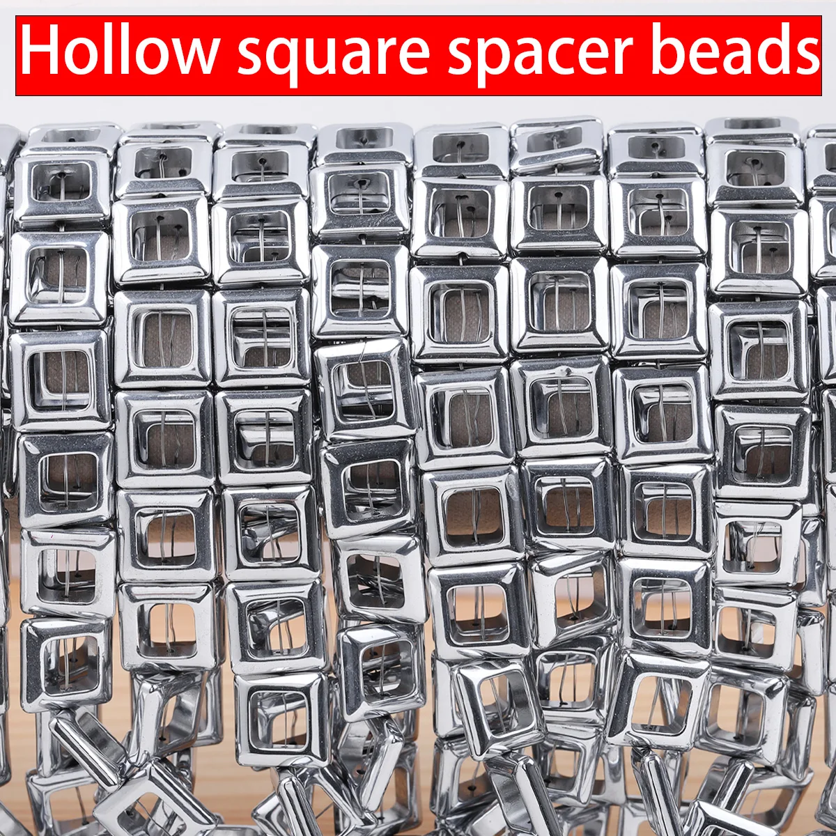 8x8mm Black Gallstone Diagonal Square White K-Color Handmade DIY Jewelry Beads Loose Bead Bracelets Necklaces Accessories