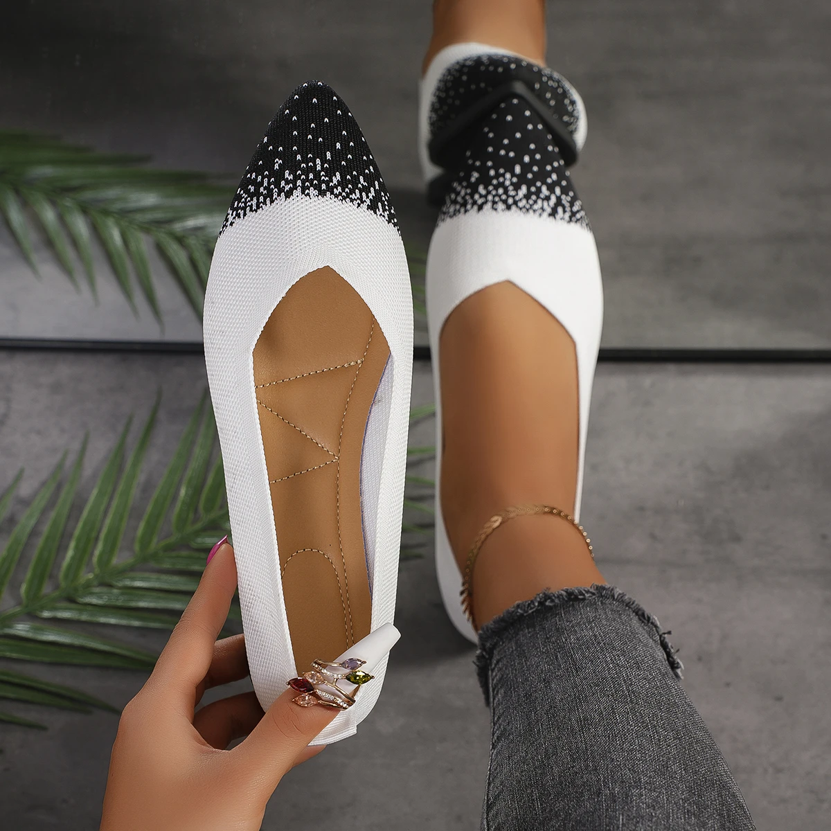 Damskie mieszkania nowe tkane buty z dzianiny z miękkim dnem dla kobiet wiosenne płytkie mokasyny na co dzień trampki damskie Zapatos De Mujer