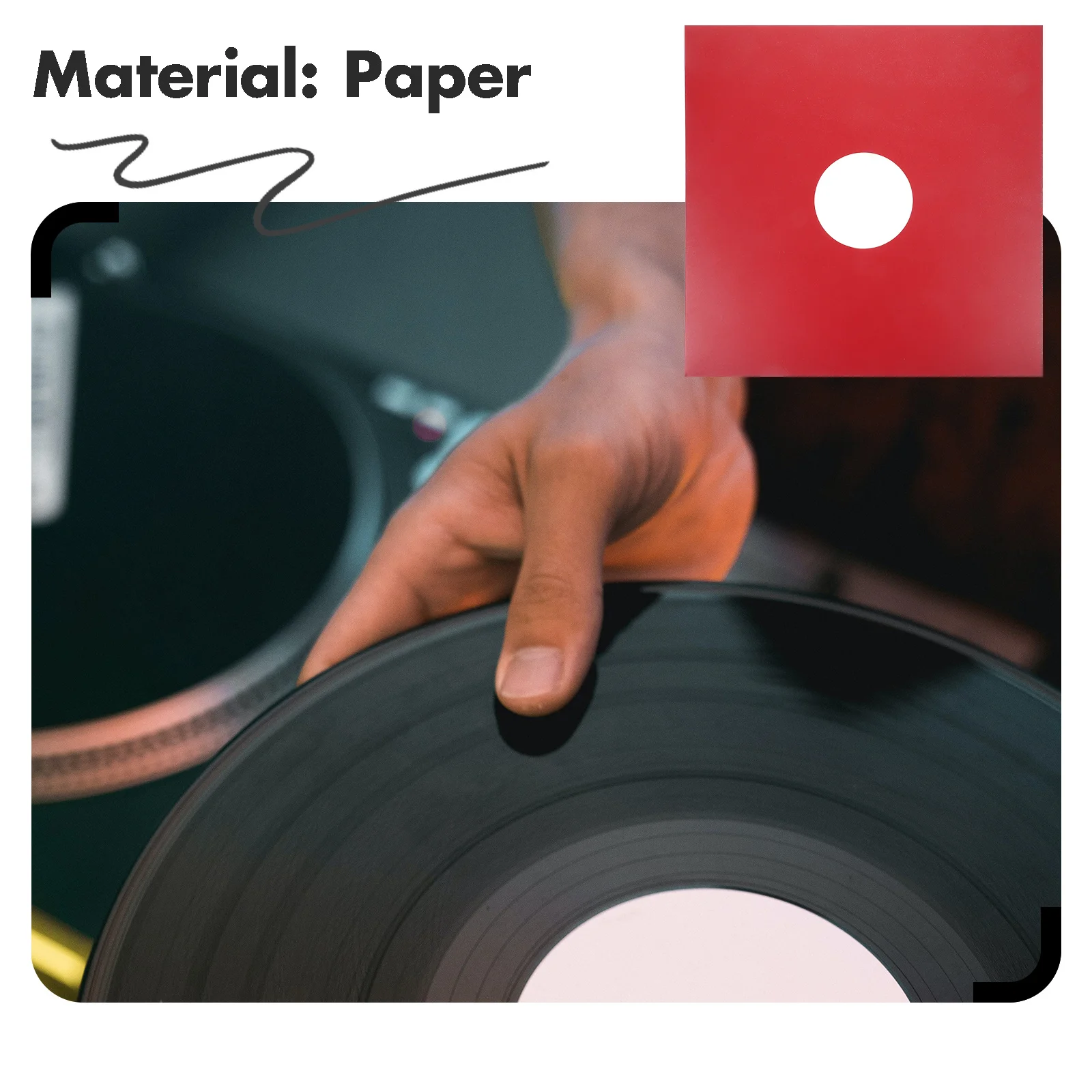 

4pcs Vinyl Record Outer Sleeves Paper Protective Covers For Album Sleeve Storage Dust Scratch Resistant Waterproof Display Bag