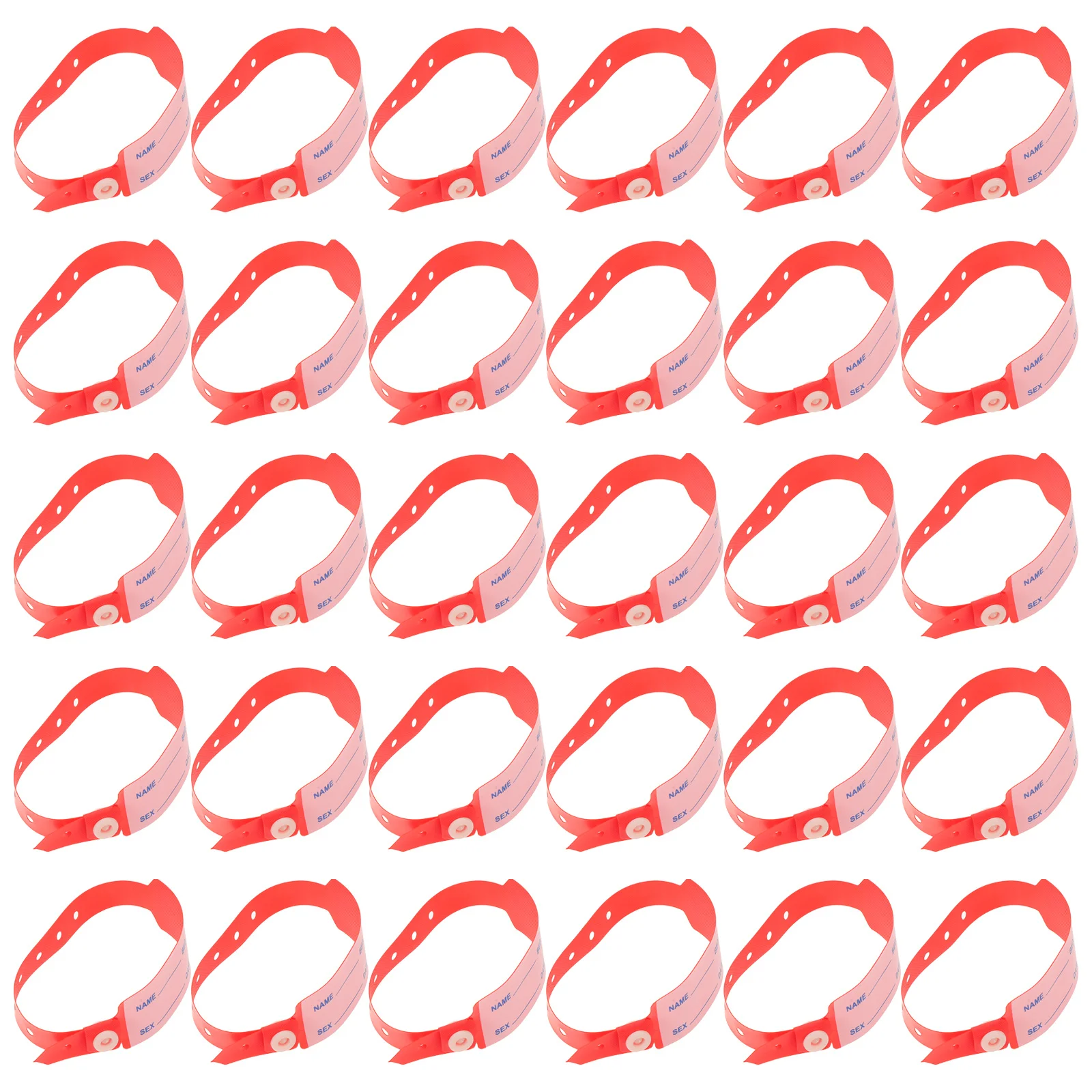 

100pcs Identity Wristband Medical Id Bracelets Waterproof Adjustable Hospital Admission Bands For Elderly Sensitive Skin Printed