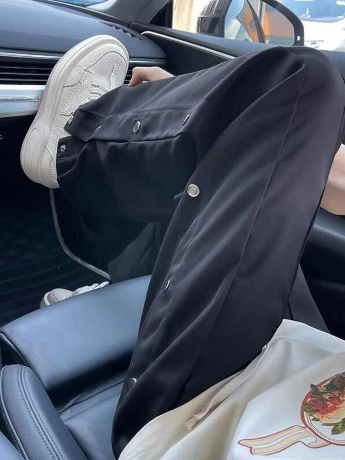 

American Sle Casual Sweatpants Men's Spring Summer Loose Fit High Street Design All-Season Full Zipper Wide Leg Trousers