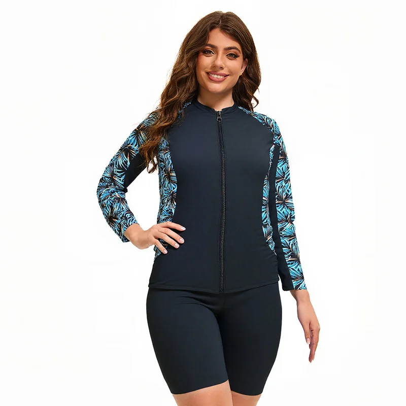 2026 New 3 Pcs Swimsuit Wetsuit Long Sleeve Quick Dry Surfing Jellyfish Suit Diving Clothes Separate Design Water Sports XL-5XL