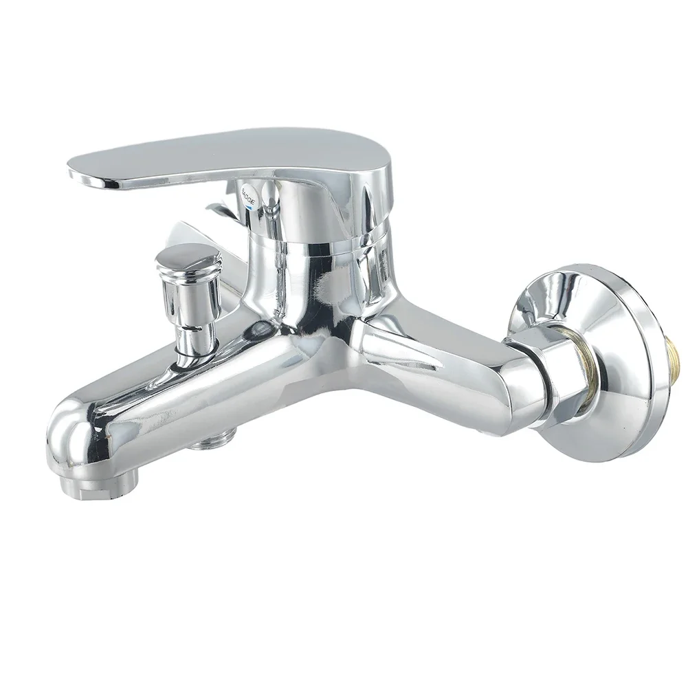 Double Holes Spout Mixer Tap Bathroom Decor Rust-free Zinc Alloy Double-hole Spout Design Easy Installation Lead-free