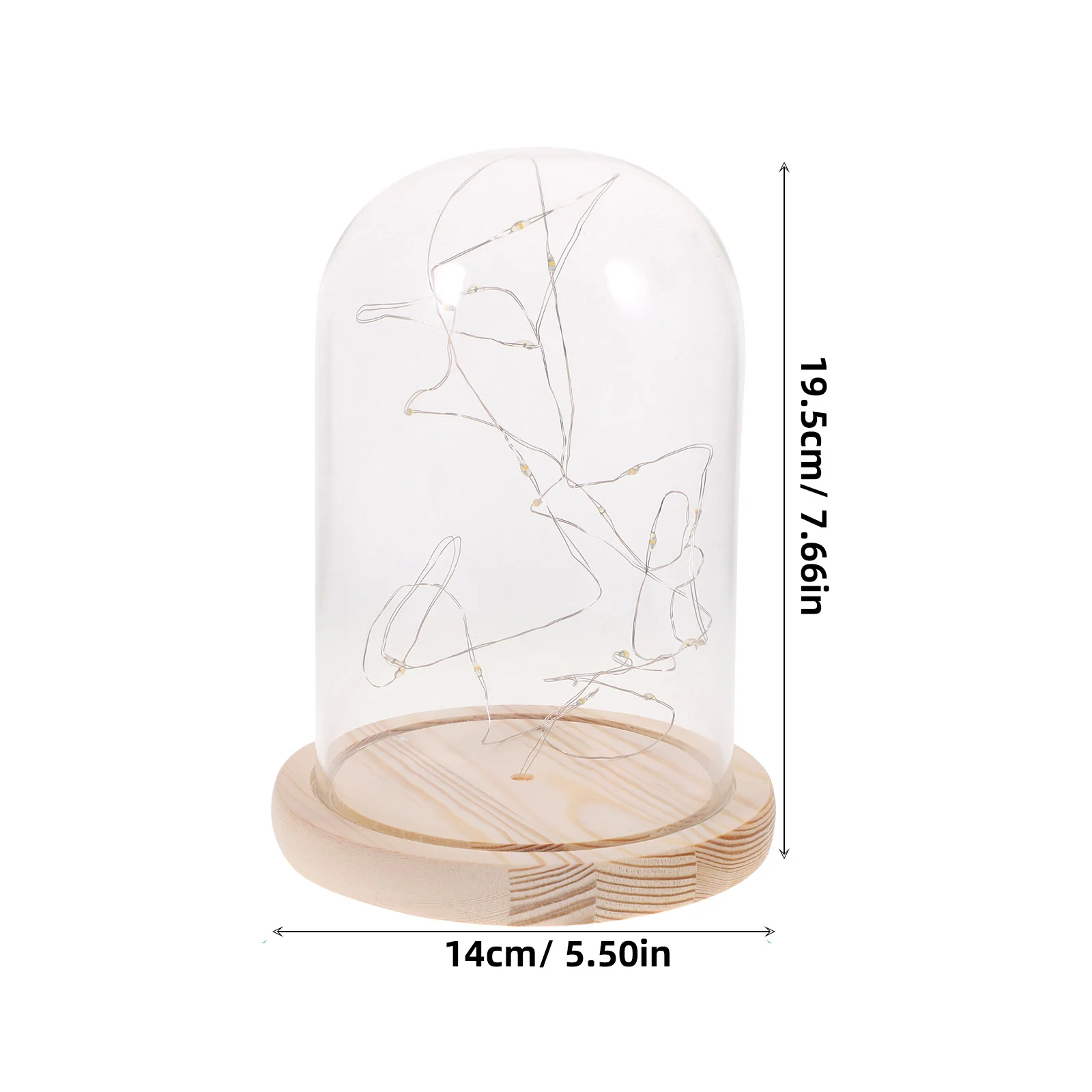 

Warm White LED Star Table Light Glass Dome 3-6W Low Power Fairy String Lights Bedside Living Room Decorative Lamp