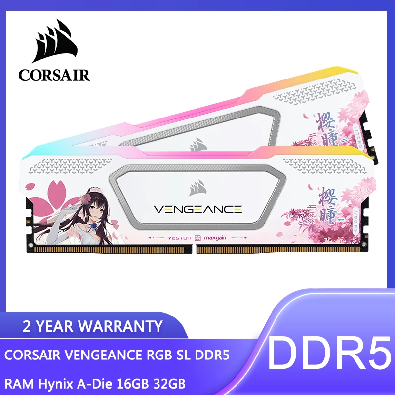 CORSAIR VENGEANCE RGB SL DDR5 RAM Hynix A-DIE 16GB 32GB 6400MHz 6800MHZ CL32 XMP 3,0 модуль памяти для настольного компьютера