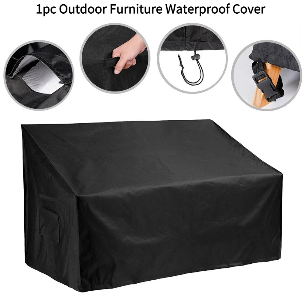Outdoor Furniture Waterproof Cover, Patio Bench Table Chair Protective Cover, Sun‑proof Dust‑proof Garden Furniture Cover