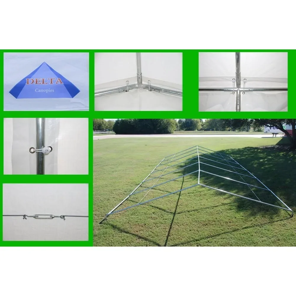 Heavy Duty Upgraded Galvanized Gazebo Wedding Tent Canopy Big Tents Carport Outdoor Event Shelter,20'x20' PE Party Tent Gazebos