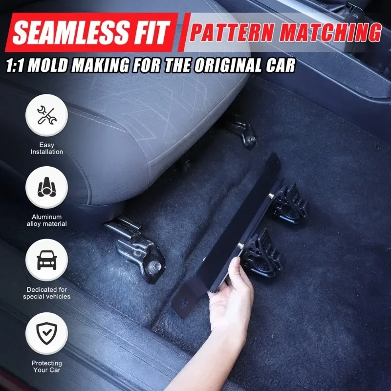 

For Toyota Tacoma 2016-2022 Aluminum Alloy Black Car Under Seat Flashlight Holder Bracket Interior Car Accessories