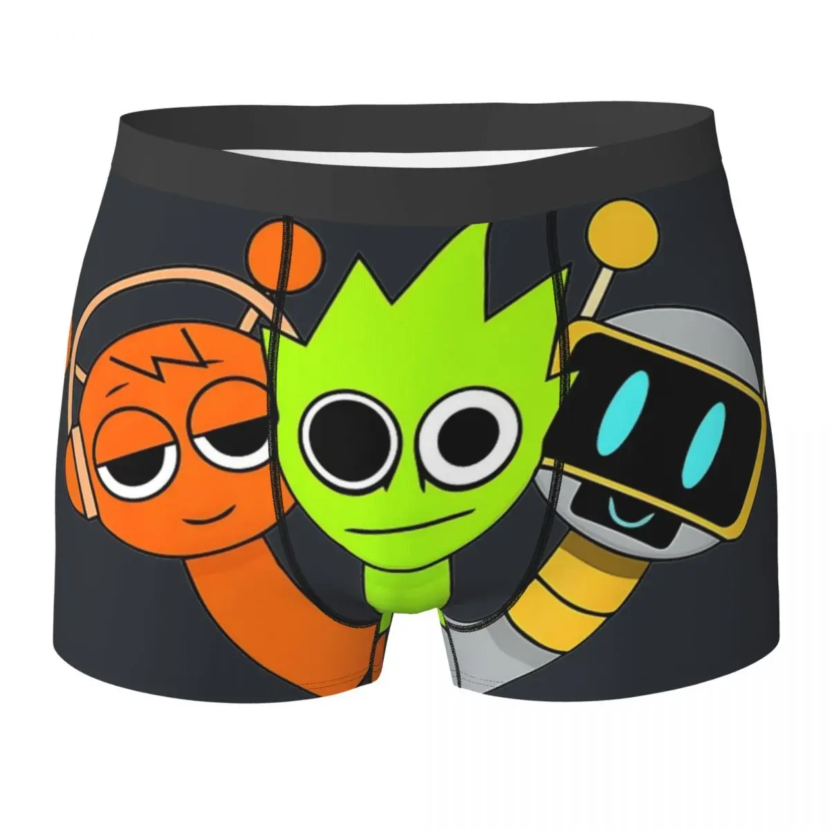 

Hot Sprunki Game Underwear Cartoon Incredibox Men Underpants Sublimation Sexy Trunk High Quality Shorts Briefs Big Size