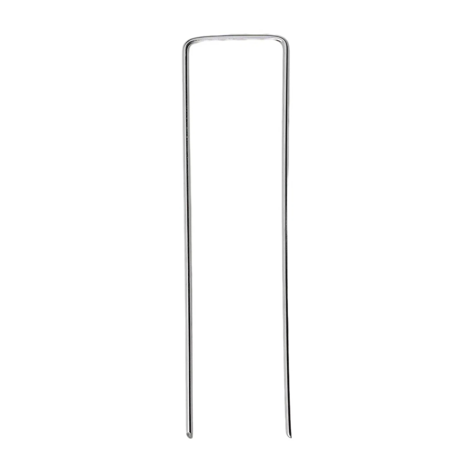 Gazebo Tent Pegs Ground Hooks Silver Tarpaulin U U-shaped Ground Nail 2.5 Mm 20cm Camping Galvanized Steel Nail