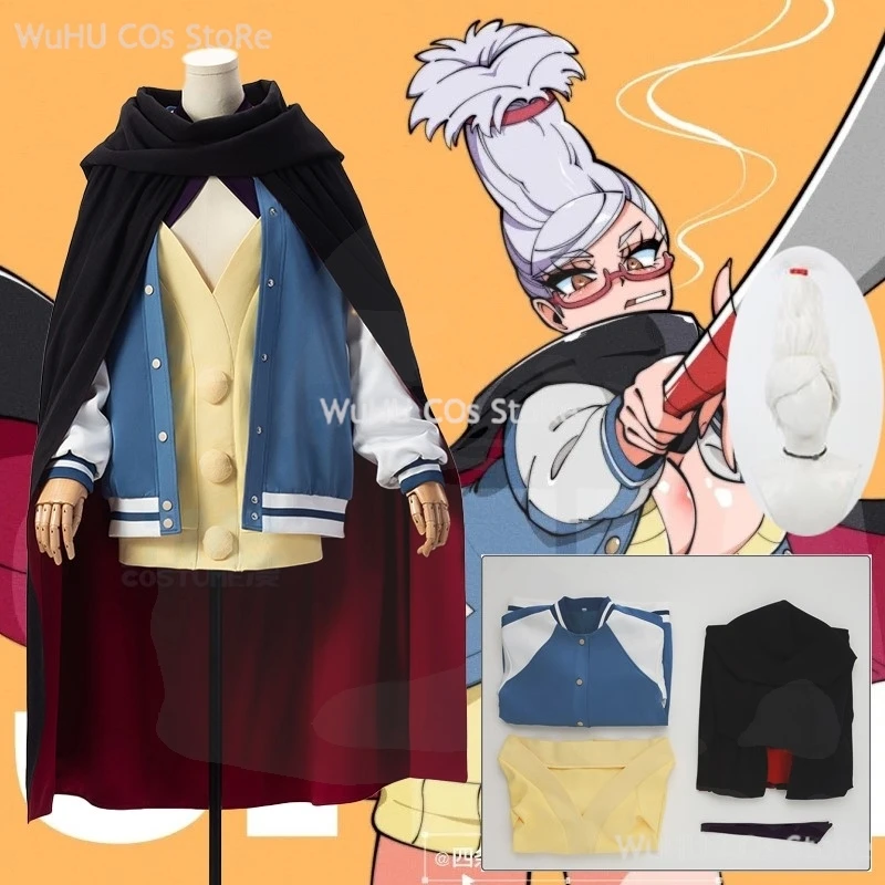 

Anime Dandadan Cosplay Seiko Ayase Cosplay Costume Cape Coat Seiko Ayase Wig Shoes Prop Halloween Party For Women Prop Accessory