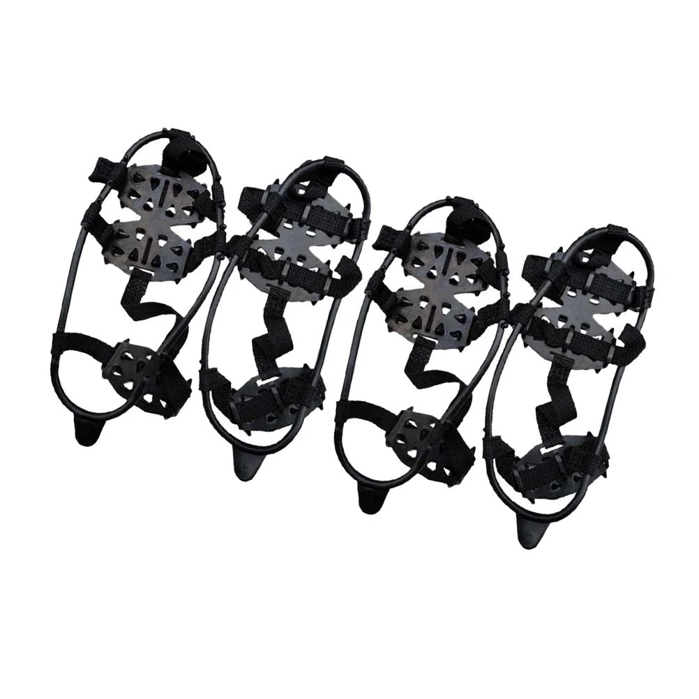 

2 Pairs Crampons For Hiking Boots Ice Climbing Shoes Cover Snow Spikes For Boots No Slip Outdoor Spikes Climbing Mountaineering