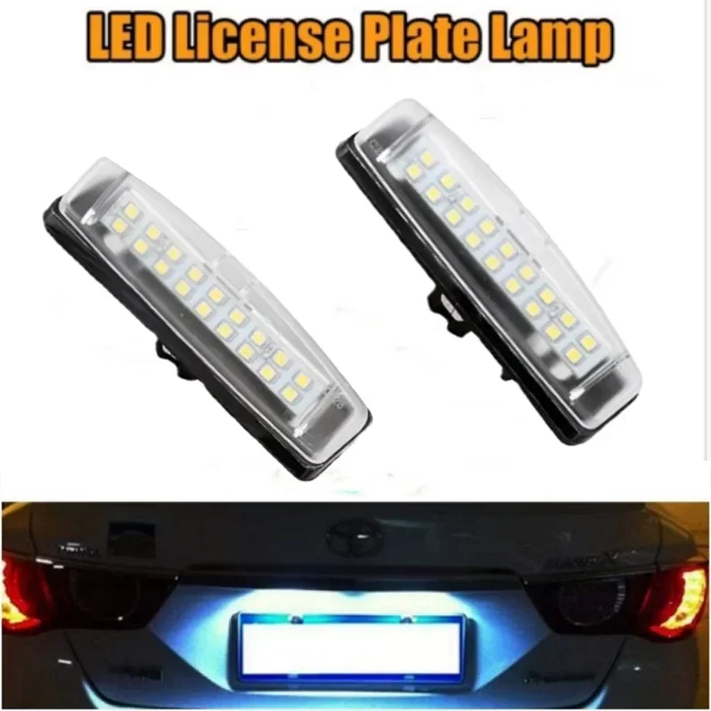 

2x Canbus 12V LED Number Plate Lamp for Lexus MITSUBISHI COLT PLUS Toyota Belta Sienta White License Plate Lights Car Accesorios