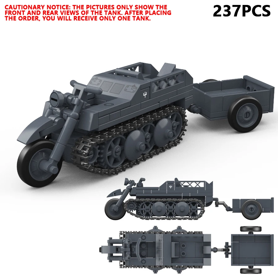 Sd.Kfz.182 Sneeuwbedekte Black Tiger zwaar gepantserde tank bouwstenen rupsvoertuig modelbouwset educatieve bouwset