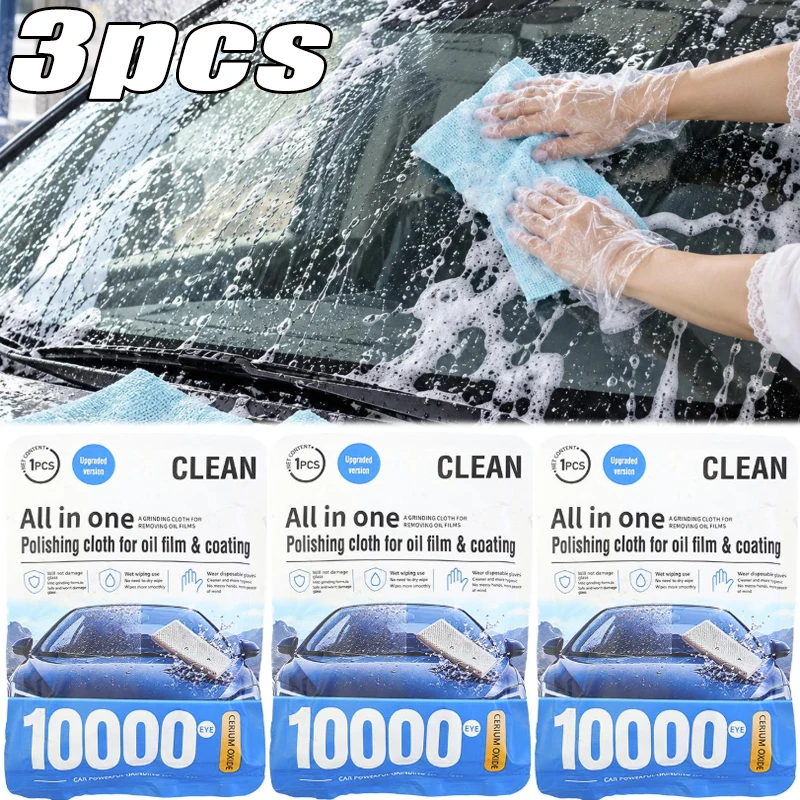 Auto Glass Oil Film Removal Car Glass Oil Film Removing Abrasive Wipes Gentle on Glass for Powerful Cerium Oxide Abrasive