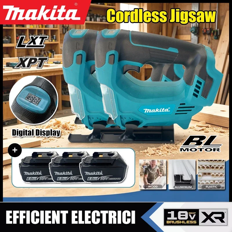 

Makita Portable Cordless Jigsaw Electric Tool Woodworking Multi-Function Design Compatible with 18V Battery