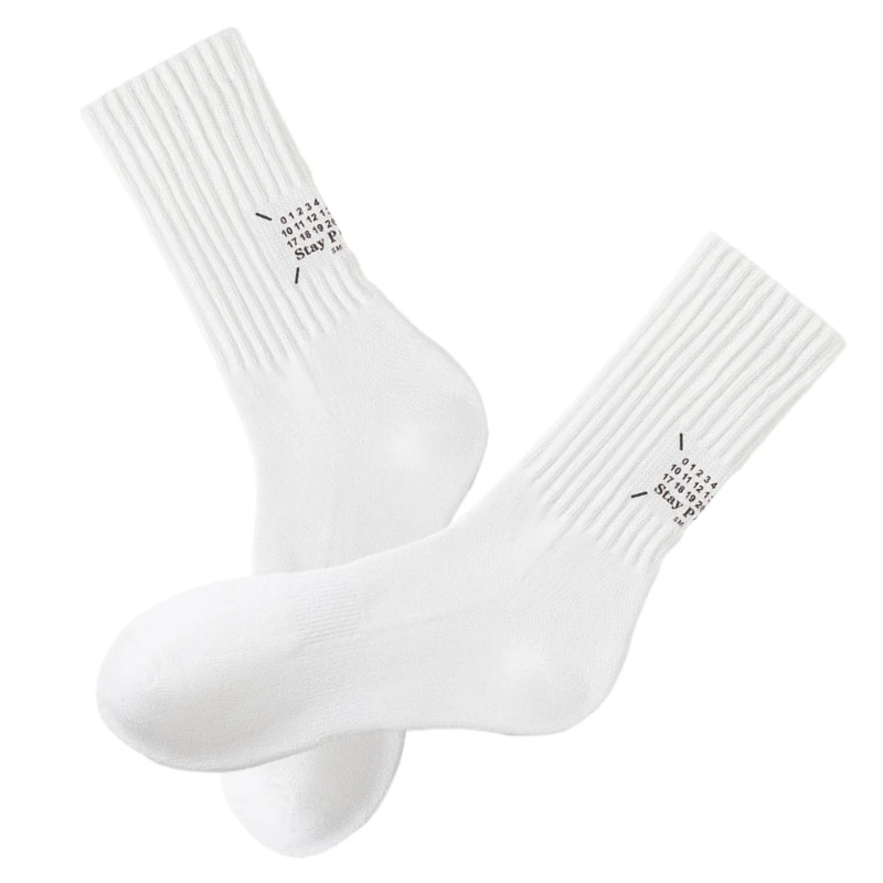 Men Cotton Socks, Thin Comfort Breathable Dress Socks, Above Ankle Socks for Women Schoold Girl