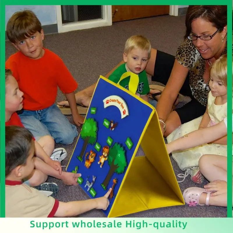 ABSF 17 Inch Double Sided Standing Teaching Board Animals Story Teller Display Teacher Supplies Early ,A