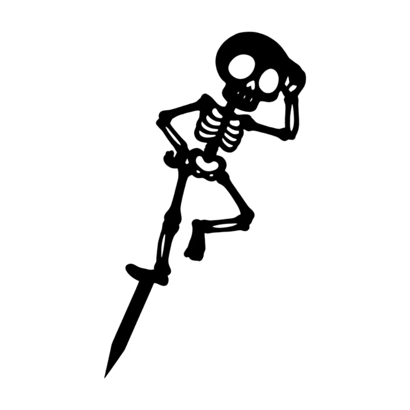  Halloween Yard Display Stake with Bone Dancer Cutout for Garden Use