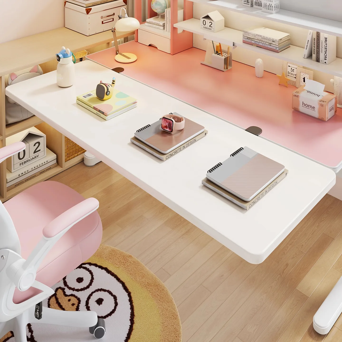 Desktop extension board foldable children's table edge extended extension table board children's learning arm support frame