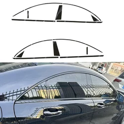 For Mercedes Benz CLS W218 2012-2017 Sedan Window Chrome Delete Blackout ABC Pillars Glossy Black Stickers