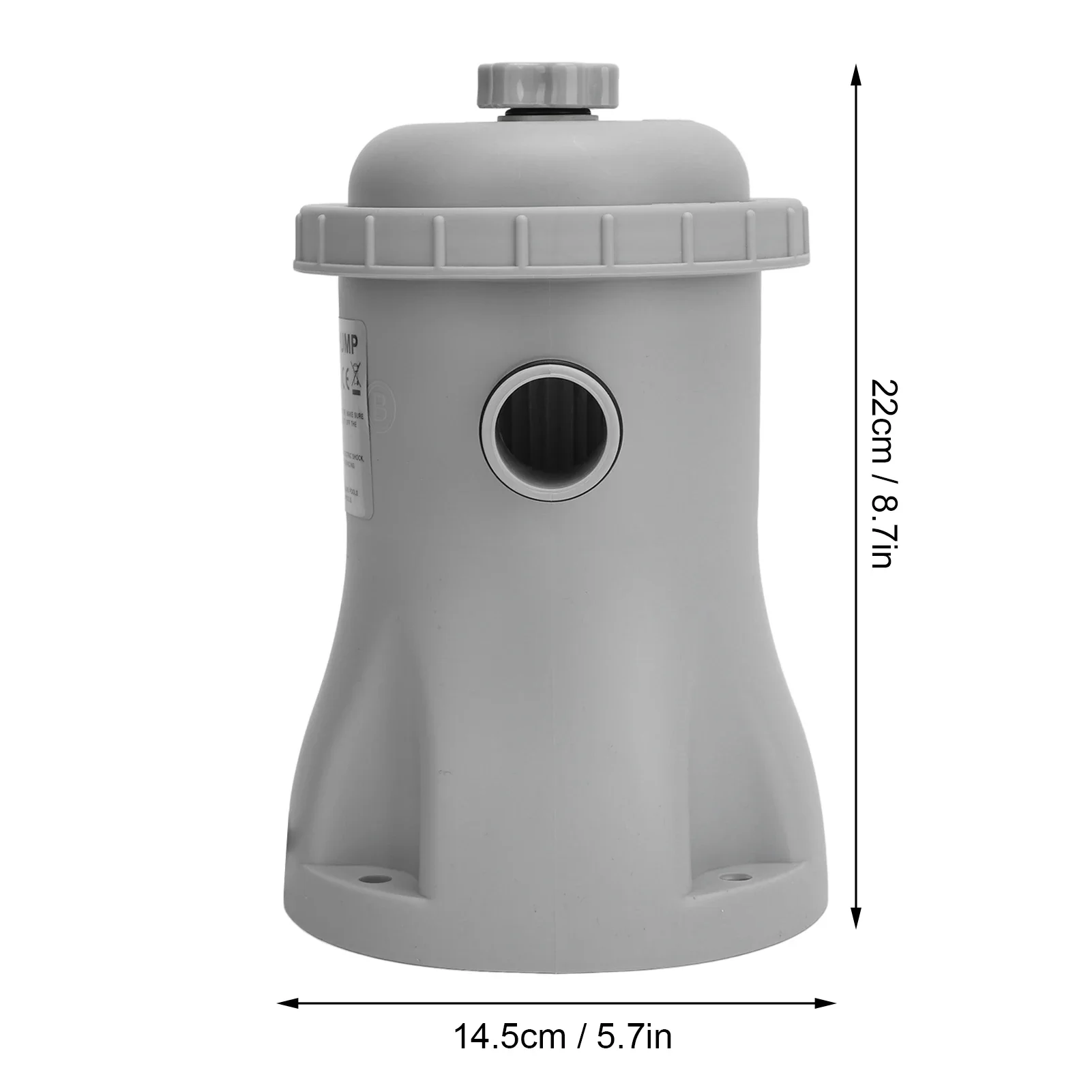 Kit de pompe à filtre de piscine gonflable à faible bruit, pompe à filtre à cartouche transparente, économie d'énergie, ABS de 330 gallons pour la maison