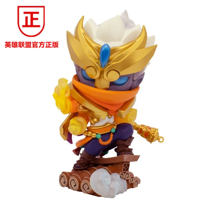 Original lol liga das lendas grandmaster nos braços jax q versão anime figuras de ação ornamentos colecionáveis modelo brinquedos presente