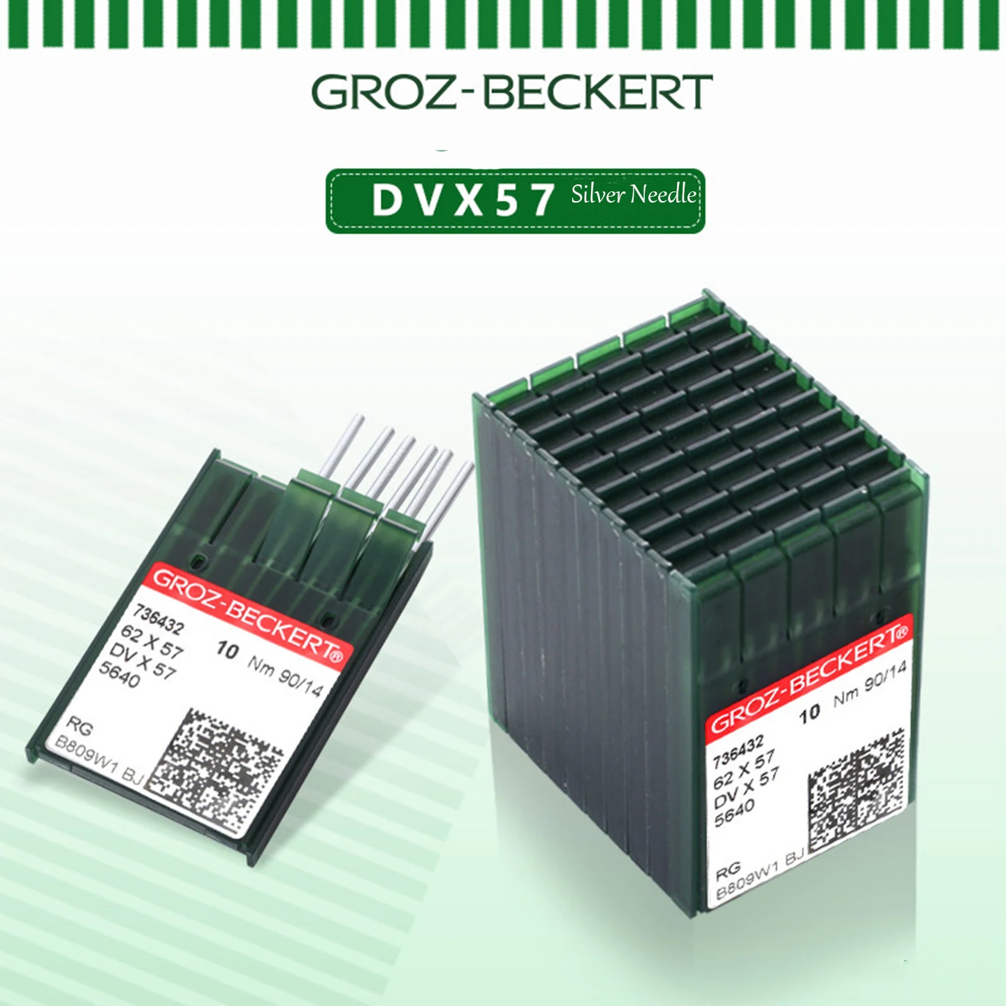 

Groz-Beckert DV×57 62×57 Sewing Machine Needles 10pcs/Pack for Shirring Multi-Needle Industrial Machines
