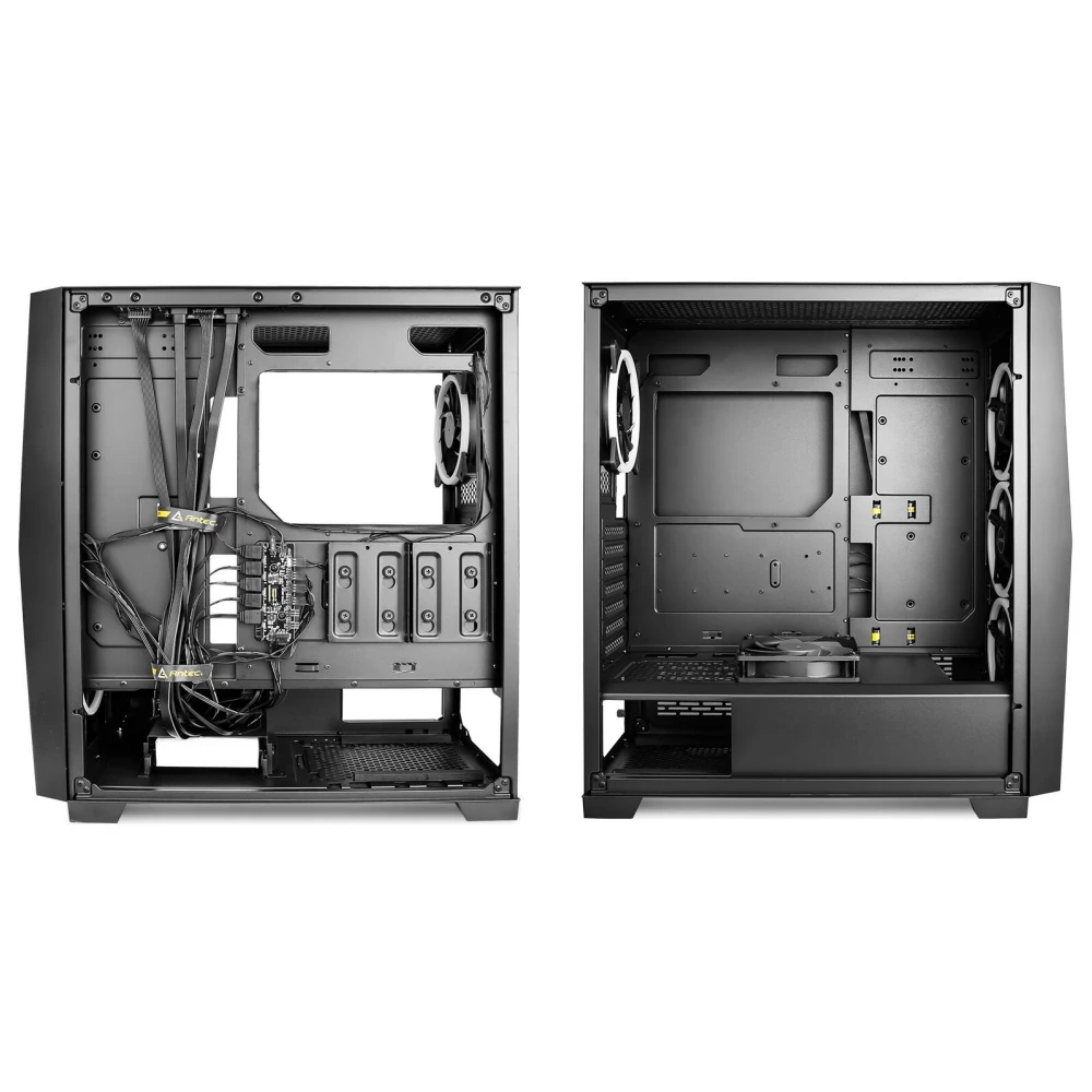 Antec DP503 Tempered Glass Side Translucent Chassis Case LED E-ATX ATX Lightning 3 PIN ARGB PC Case Computer Graphics Card Case