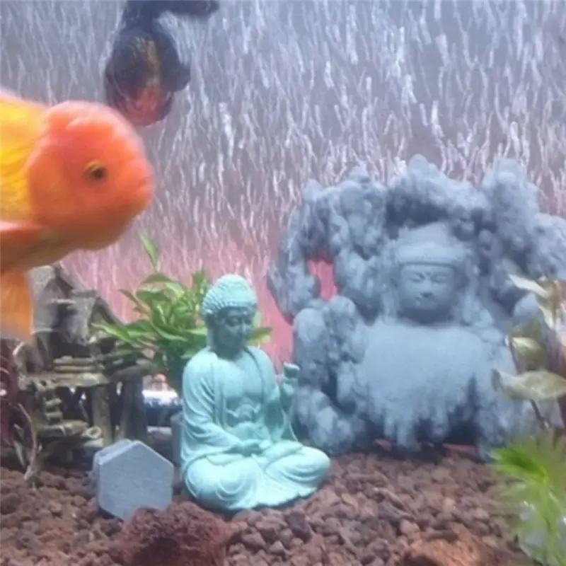Sandstone Thailand Statue Fish Tank Decoration Mini Buddhism Figurine Tablescape Home Decor Desk Topper