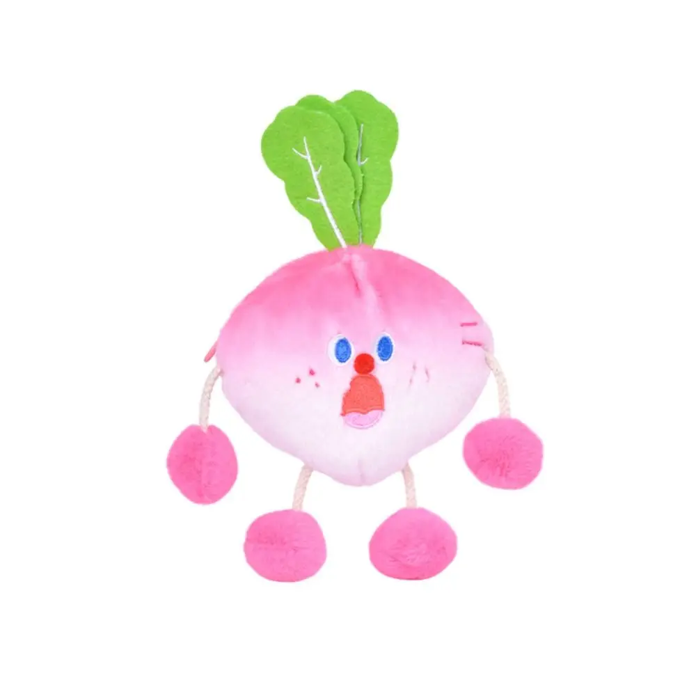 Scream Expression Vegetable Plush Coin Purse Cartoon Colorful Vegetable Plush Earphone Bag Stuffed Doll Soft