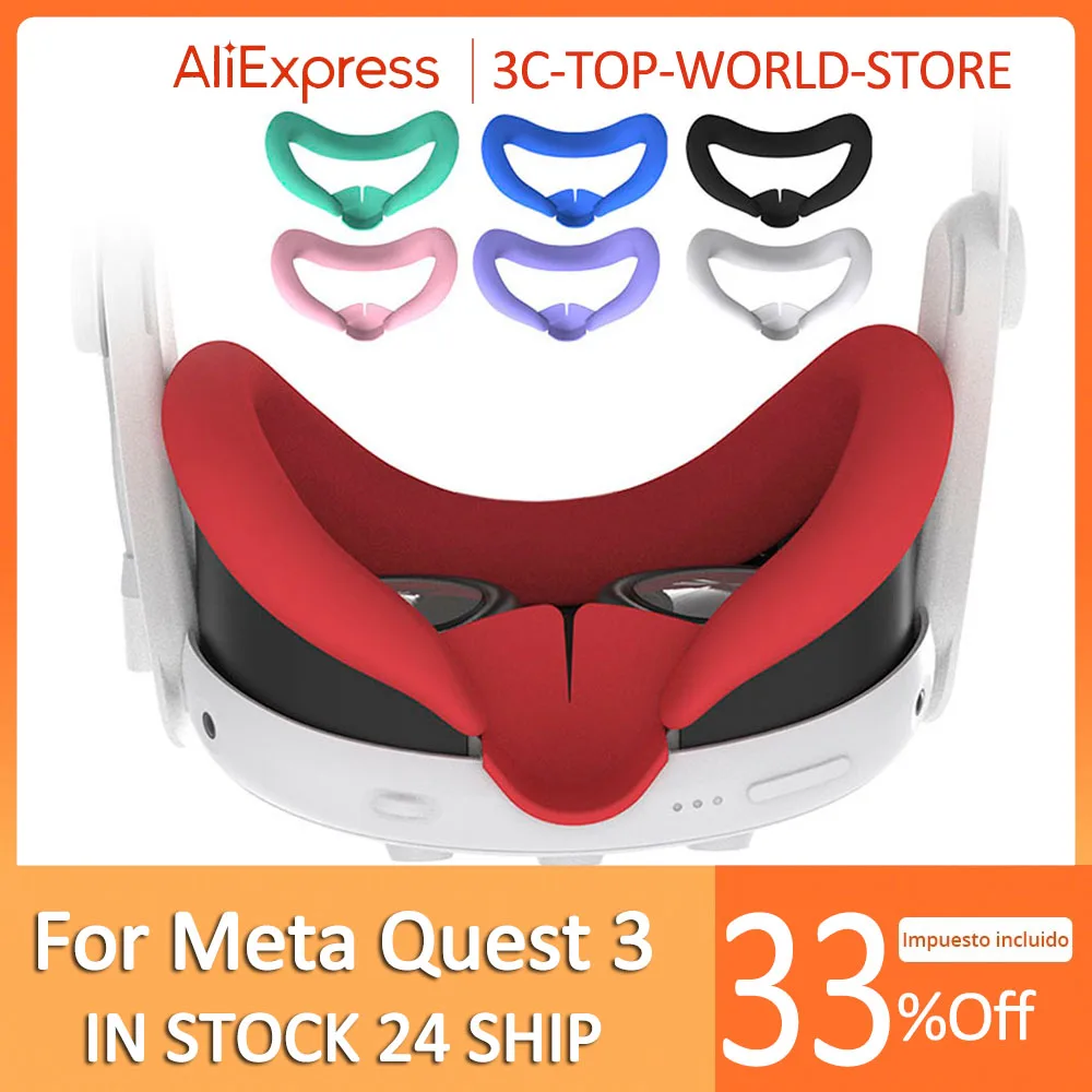 Sweatproof Eye Mask para Meta Quest 3,Soft Headset, Face Connector com Nose Bridge Bracket Design