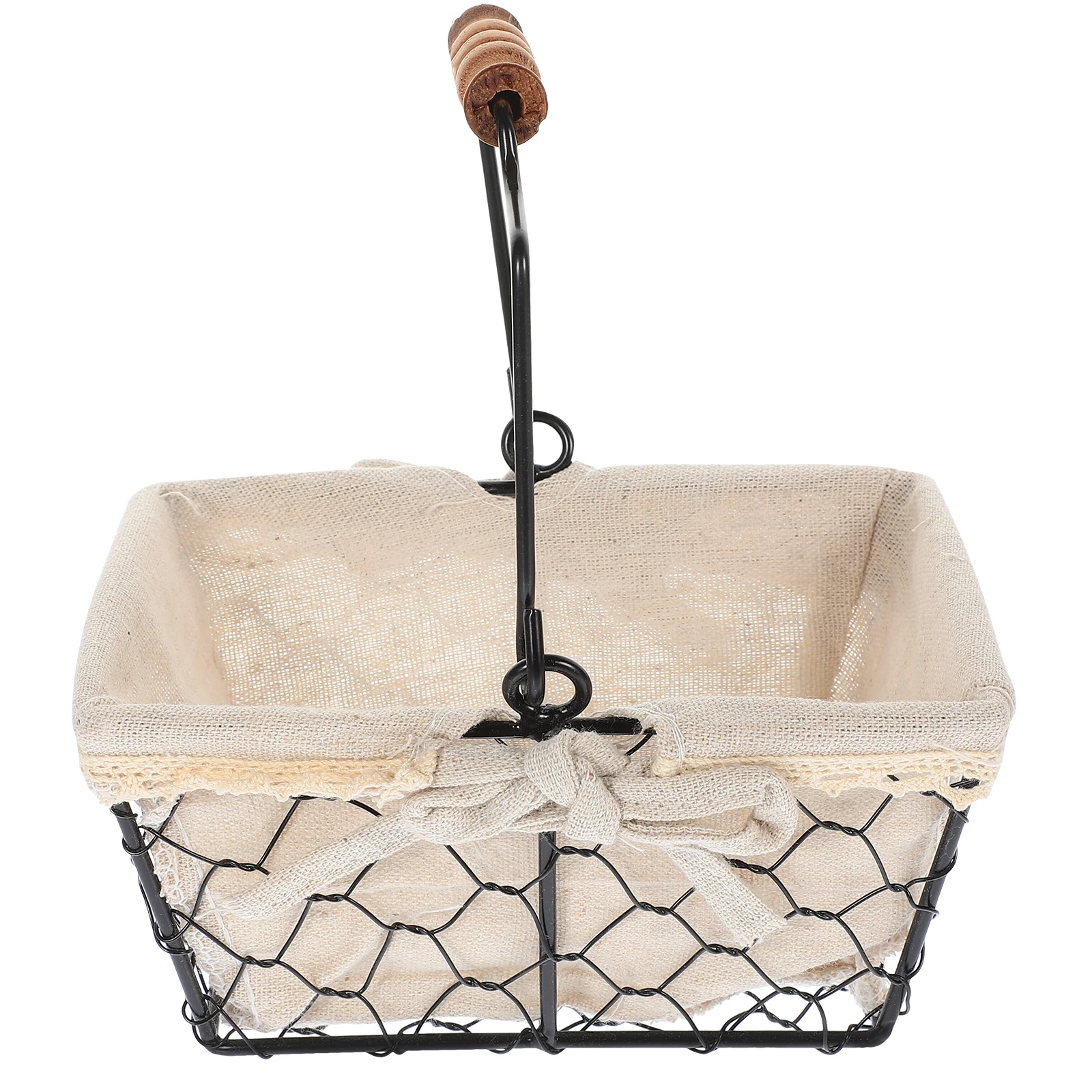 Cesta de armazenamento de metal, grande capacidade, ferro, lanche, bancada de cozinha, suporte de frutas, mesa, artigos diversos, cesta de metal, ganizing