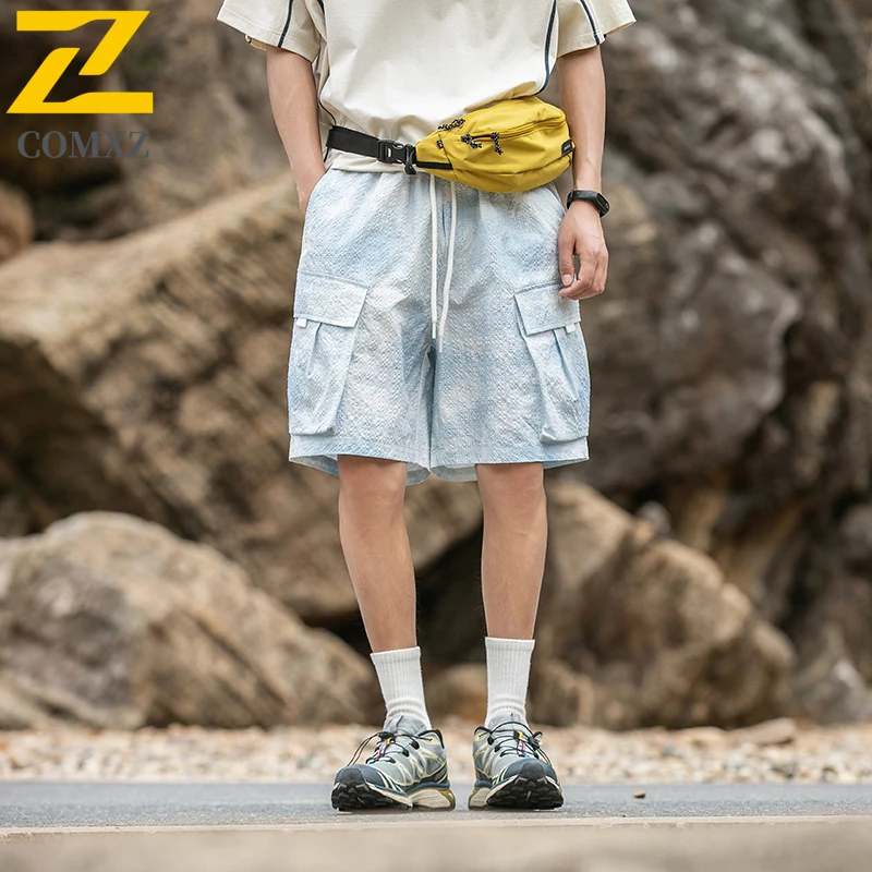 

Мужские повседневные шорты, новые однотонные модные универсальные быстросохнущие дышащие свободные спортивные шорты, шорты для пляжного серфинга на открытом воздухе