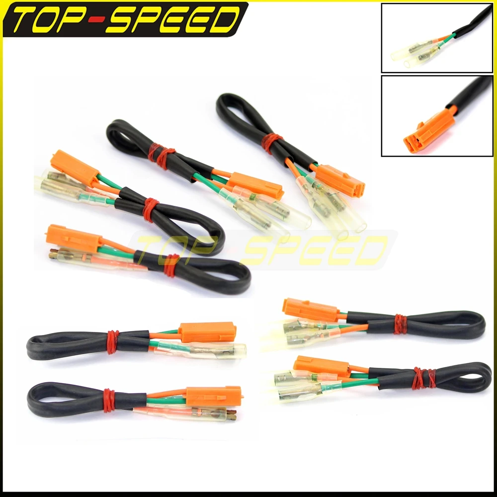 8x/4x/2x Turn Signal Indicators Blinker Wiring Lead Adapter Cable Wire Plug for Kawasaki Honda Ninja CBR ZX EX ZR Z900 ER CBR600