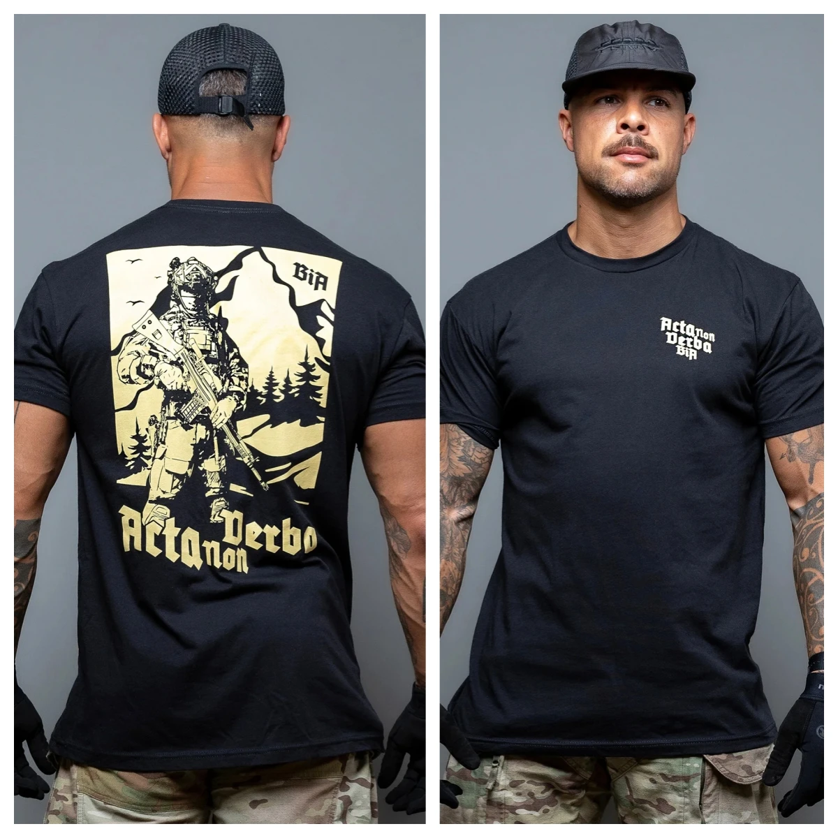 Camiseta Casual de Verano Estilo Artístico Táctico Militar Acta Non Verba, Marca de Lujo para Hombre y Mujer, Top 2026
