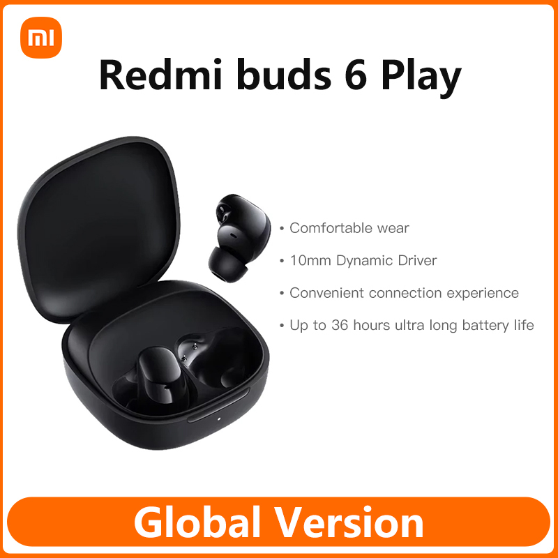 Xiaomi Redmi buds 6 Play Bluetooth 5.4 TWS Earphone Earbuds 10mm Dynamic Driver AI noise cancellation for calls Global Version