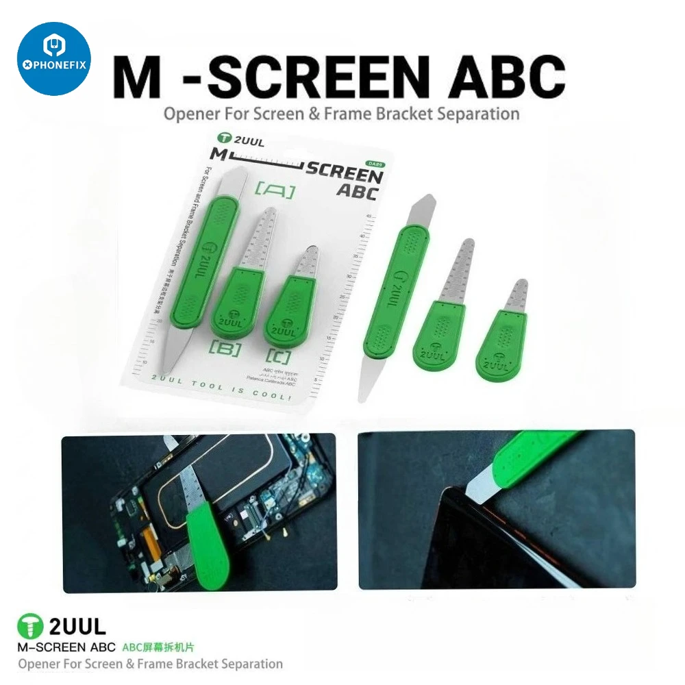 

2UUL DA89 ABC толщиной 0,01 мм, открывалка для лезвия для экрана мобильного телефона, кронштейн для разделения, набор инструментов для ремонта и демонтажа