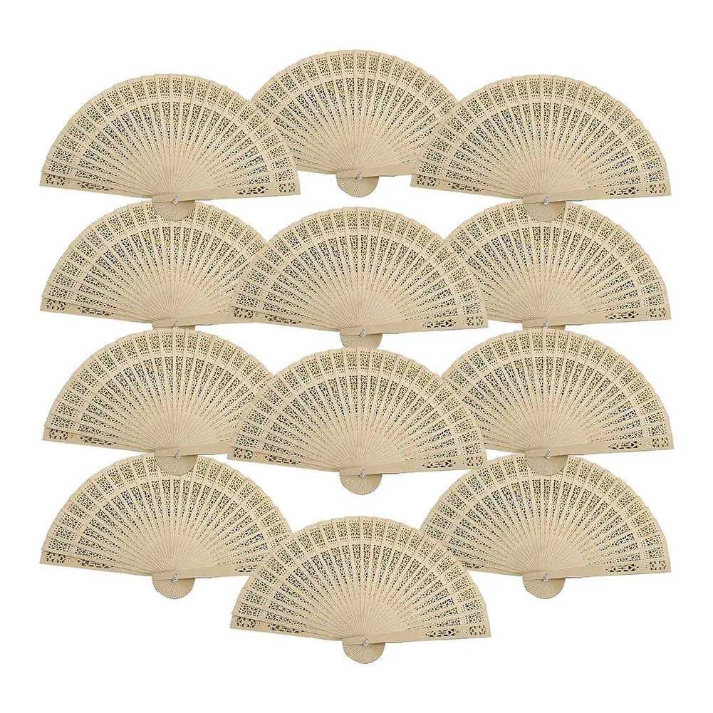 

12Pcs Wooden Hand Fan,Wood Folding Fans Bulk,Vintage Chinese Fans, Hand Fan Foldable for Women,Gifts Wedding &Birthday