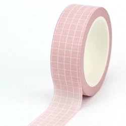 1PC. 10M Deco piękne jasne różowa siatka Washi taśma do planowania scrapbookingu naklejki samoprzylepne taśma maskująca Kawaii Papeleria