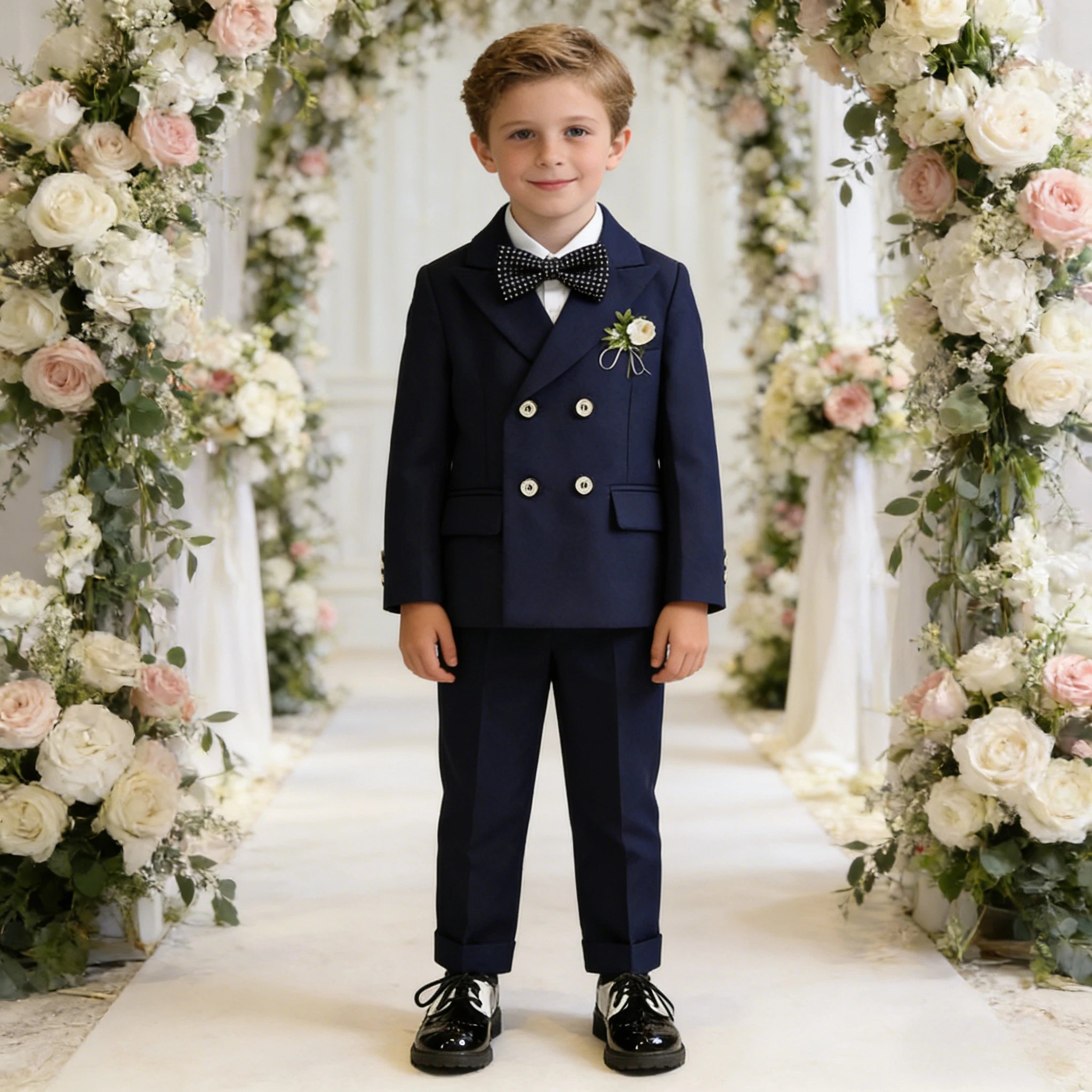 Boys Wedding Suits Fashion Double Breasted Black Formal Child Piano Performance Outfits 2-12 Y Toddler Birthday Party Blazer Set 썸네일 5
