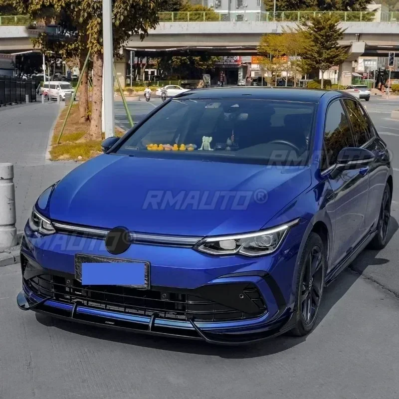 ل Golf MK8 Pro GTI R-Line طقم الجسم شفة ممتصة للصدمات لامعة سوداء المئزر ل VW Golf MK8 Pro GTI R-Line 2021-2023 اكسسوارات السيارات