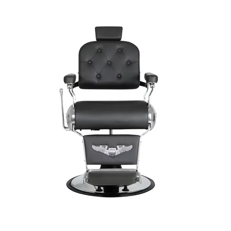 Used Metal Hairdressing Chair with Hydraulic  360 Degree Rotation Chrome Base