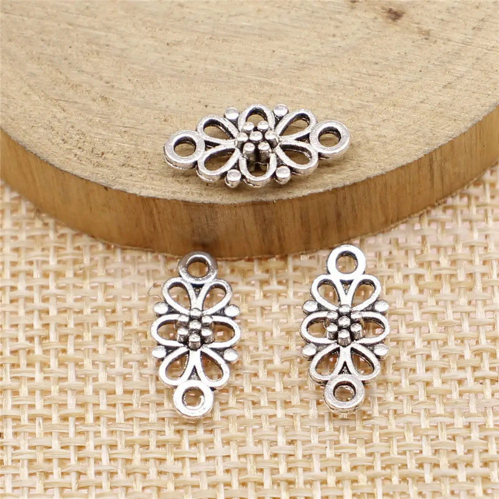 20pcs/lot Flower Connector Charms For Jewelry Making Materials
